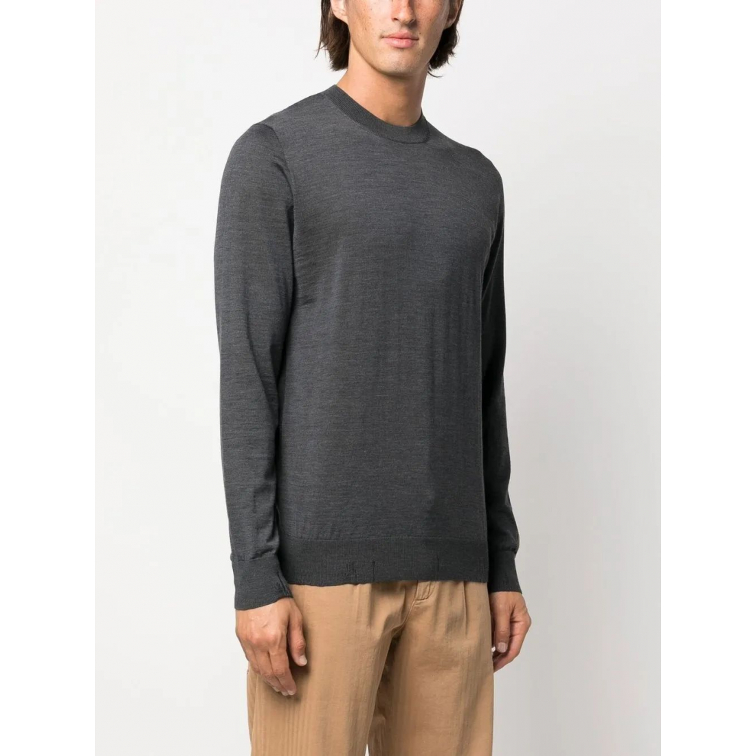 Sweatshirt 'Ribbed-Knit Crew Neck' pour Hommes