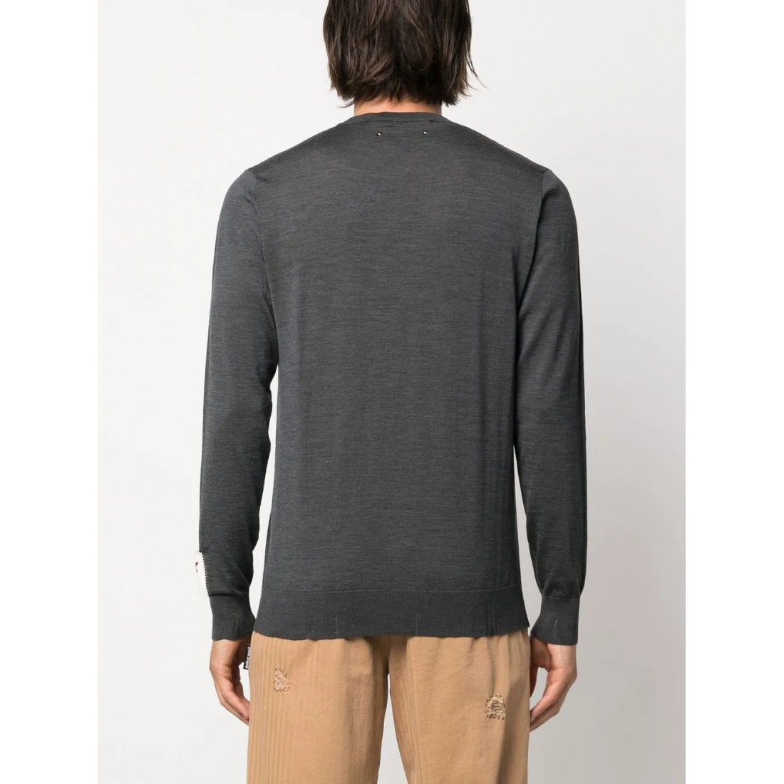 Sweatshirt 'Ribbed-Knit Crew Neck' pour Hommes
