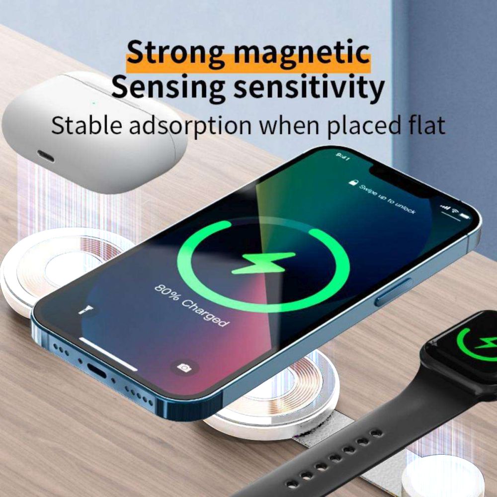 Induktives Ladepad – Schlüsselanhängerformat – 15 W – Weiß