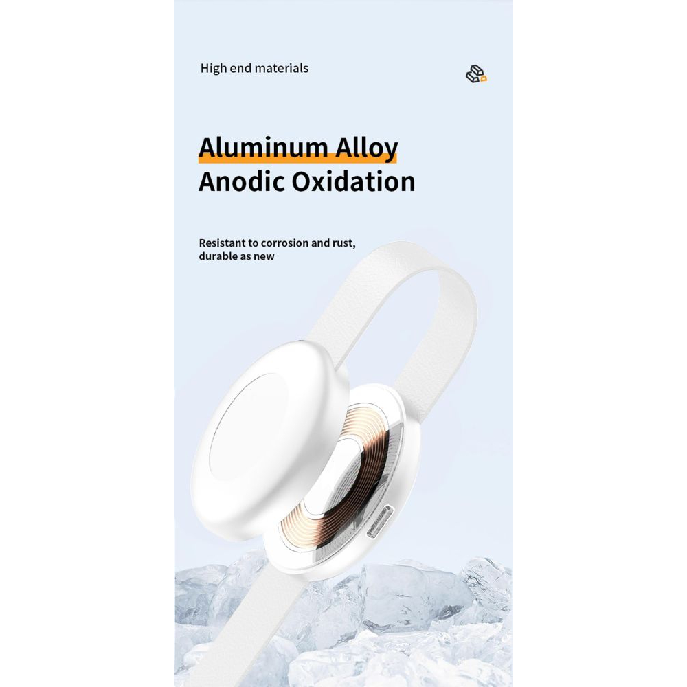 Induktives Ladepad – Schlüsselanhängerformat – 15 W – Weiß