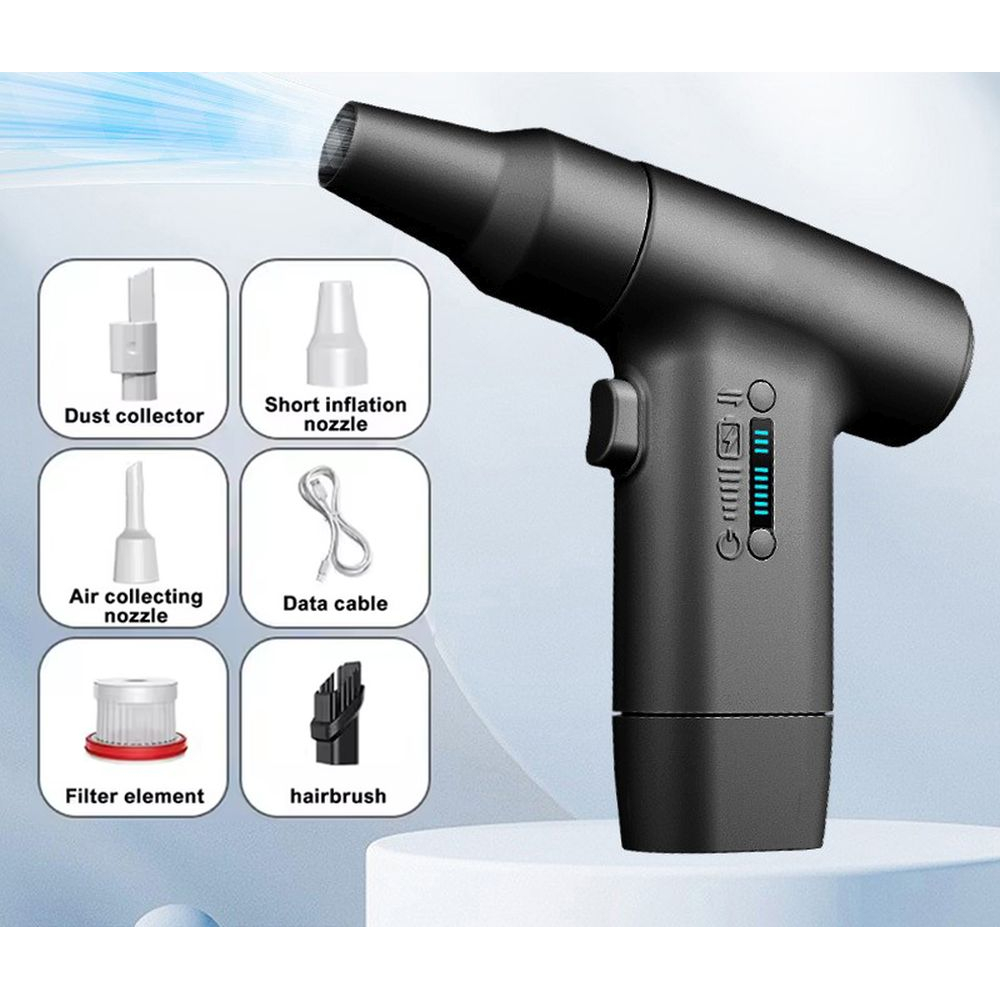 Mini Turbo Air Blower 110,000 RPM – Powerful and Compact - Black