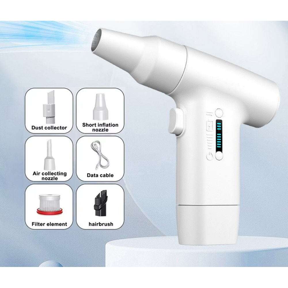 Mini Turbo Air Blower 110,000 RPM – Powerful and Compact - White