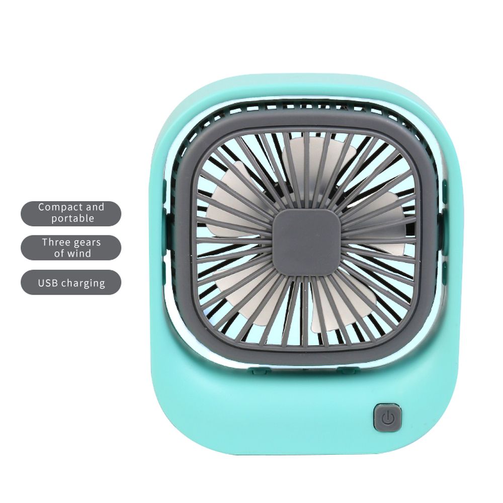 Rechargeable USB Folding Table Fan - Green