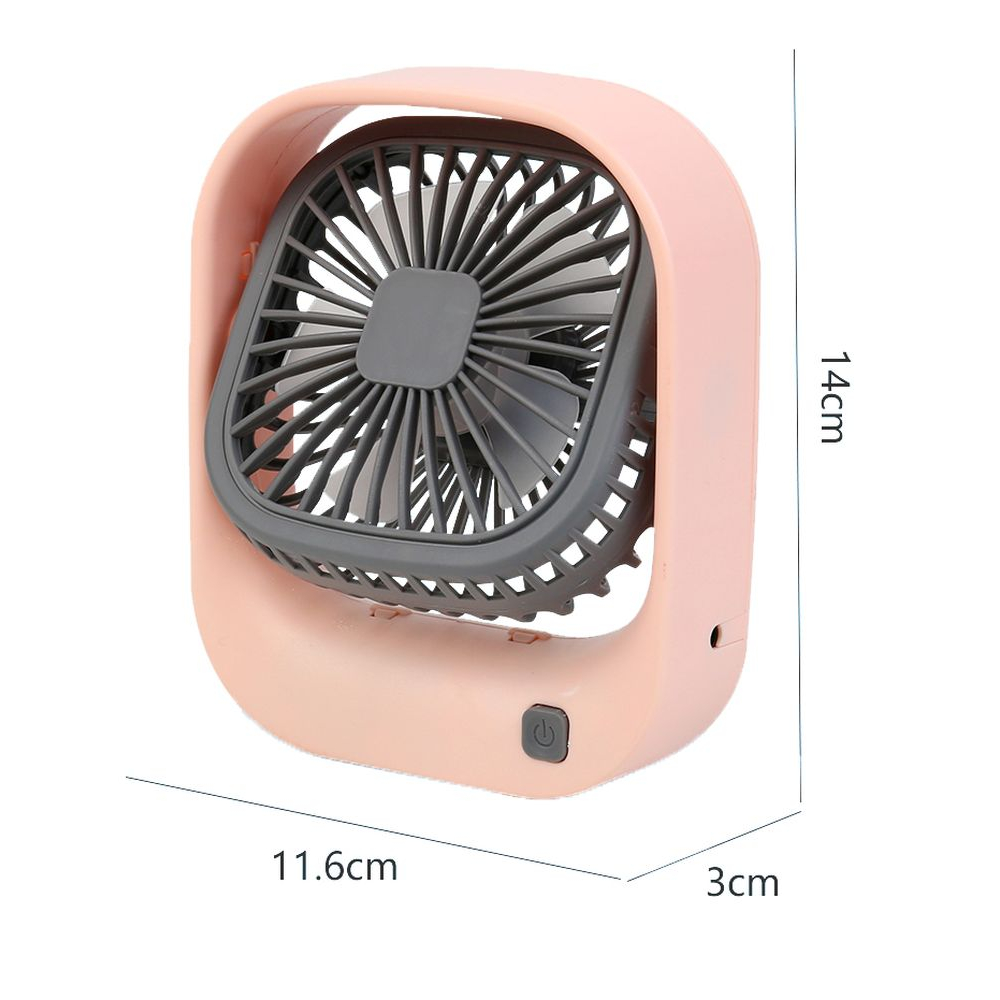 Rechargeable USB Folding Table Fan - Pink