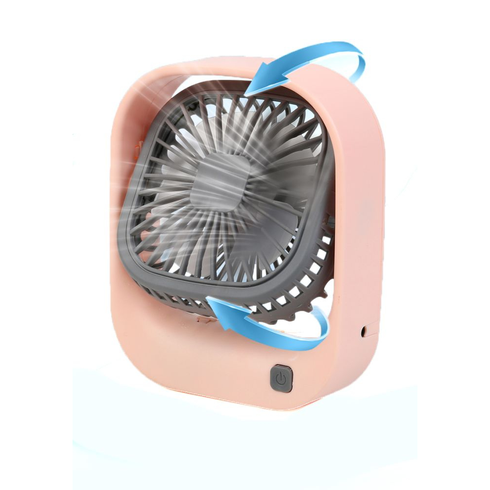 Rechargeable USB Folding Table Fan - Pink