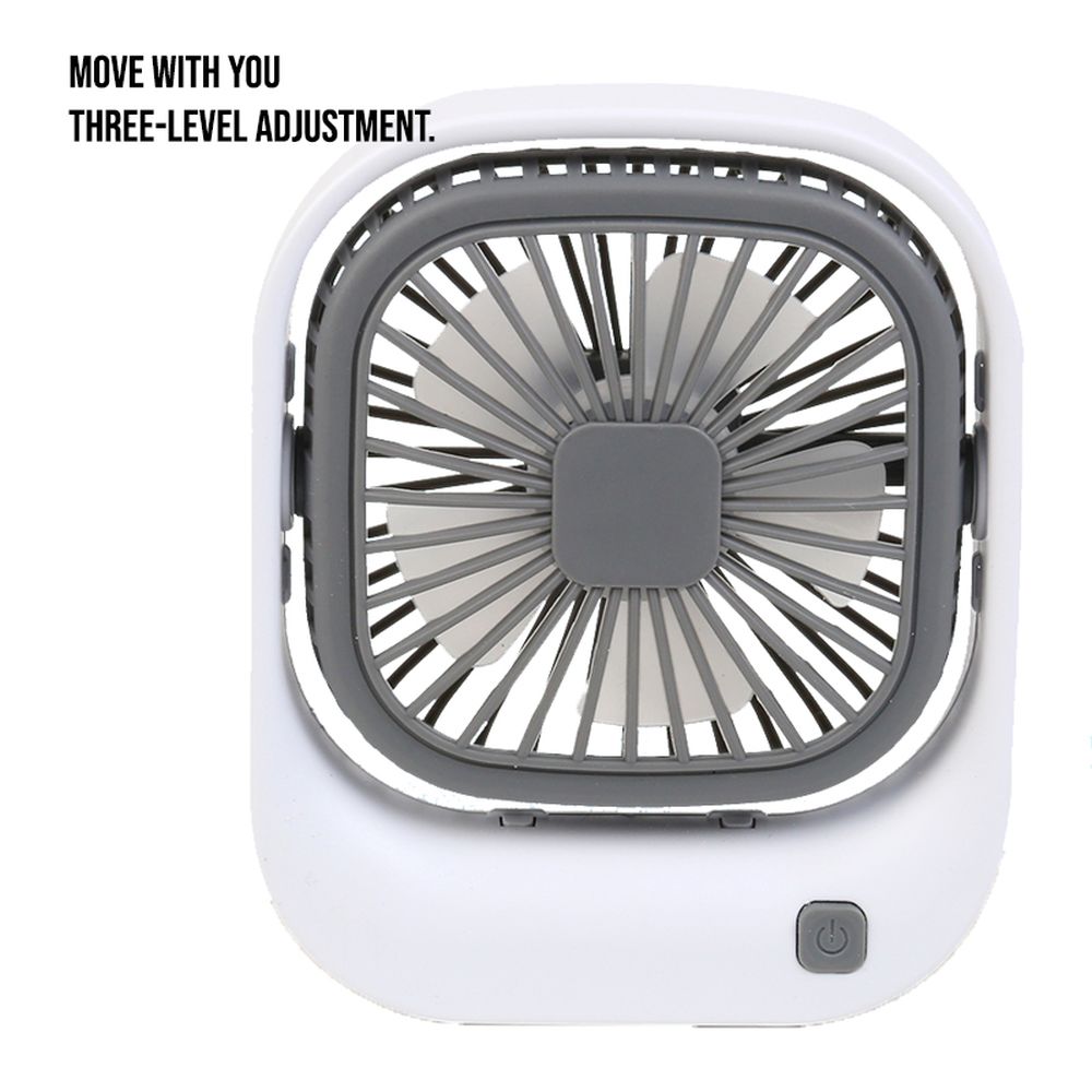 USB Rechargeable Folding Table Fan - White