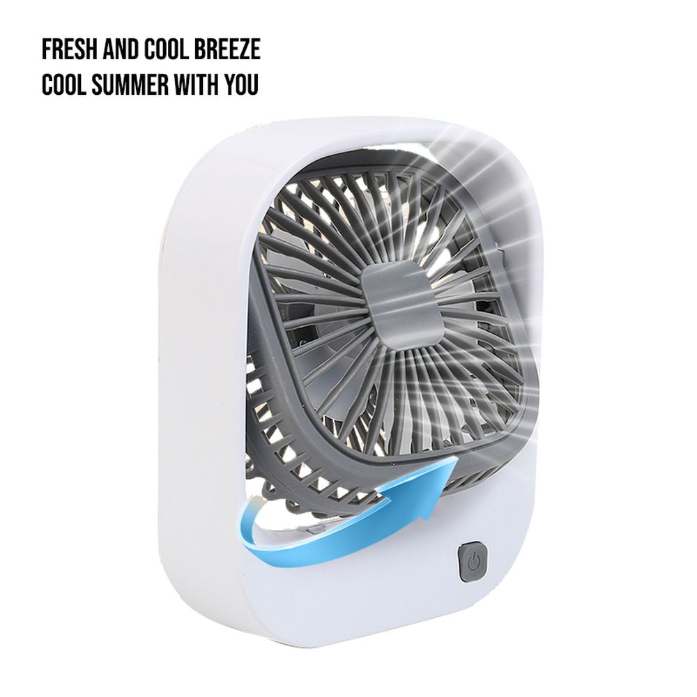 USB Rechargeable Folding Table Fan - White