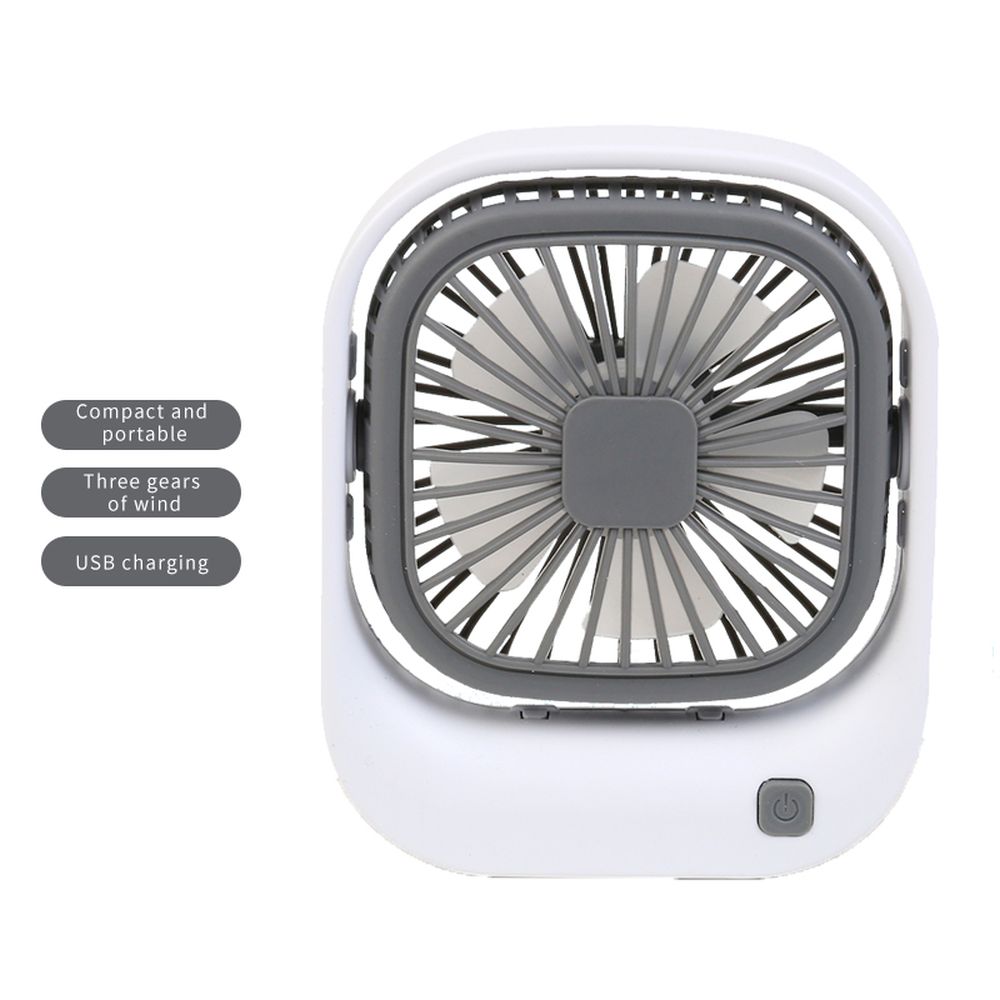 USB Rechargeable Folding Table Fan - White