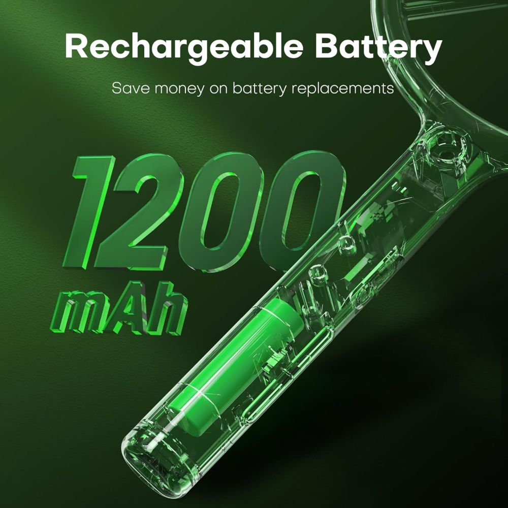 2-in-1 Electric Mosquito Swatter – USB Rechargeable, Portable or Stationary Use - White