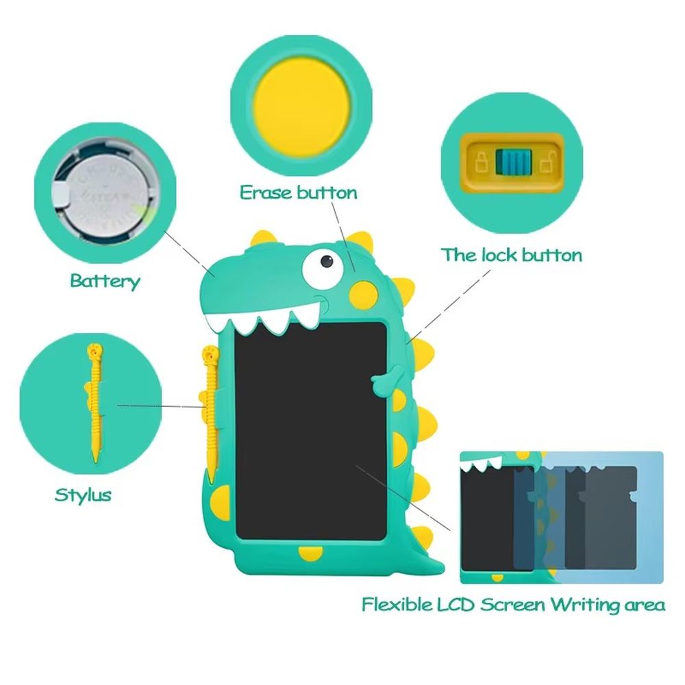 XL 13.7-inch Erasable and Reusable LCD Drawing and Writing Tablet - Green