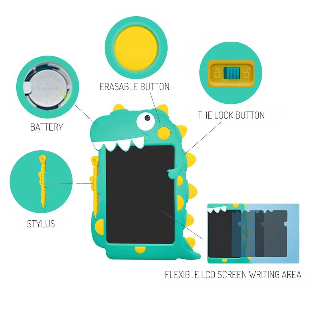 XL 13.7-inch Erasable and Reusable LCD Drawing and Writing Tablet - Green