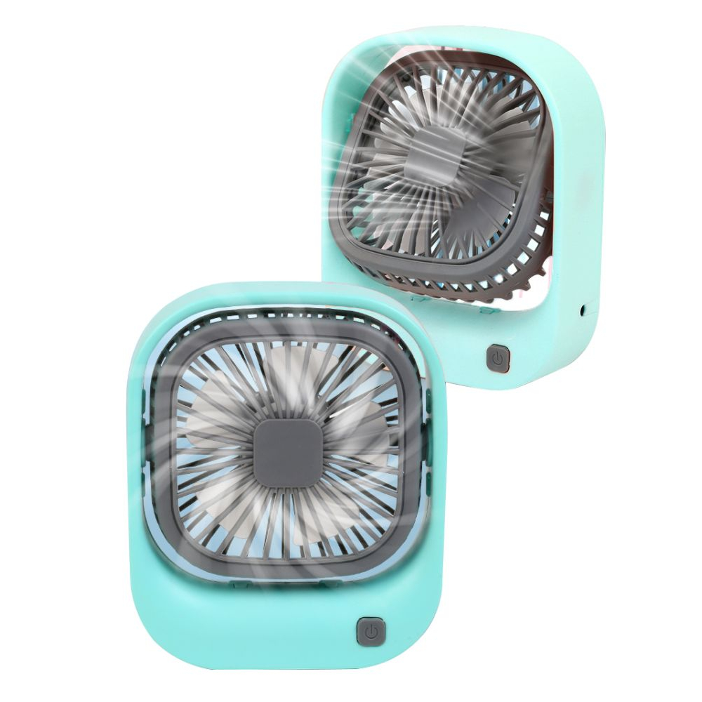 Rechargeable USB Folding Table Fan - Green