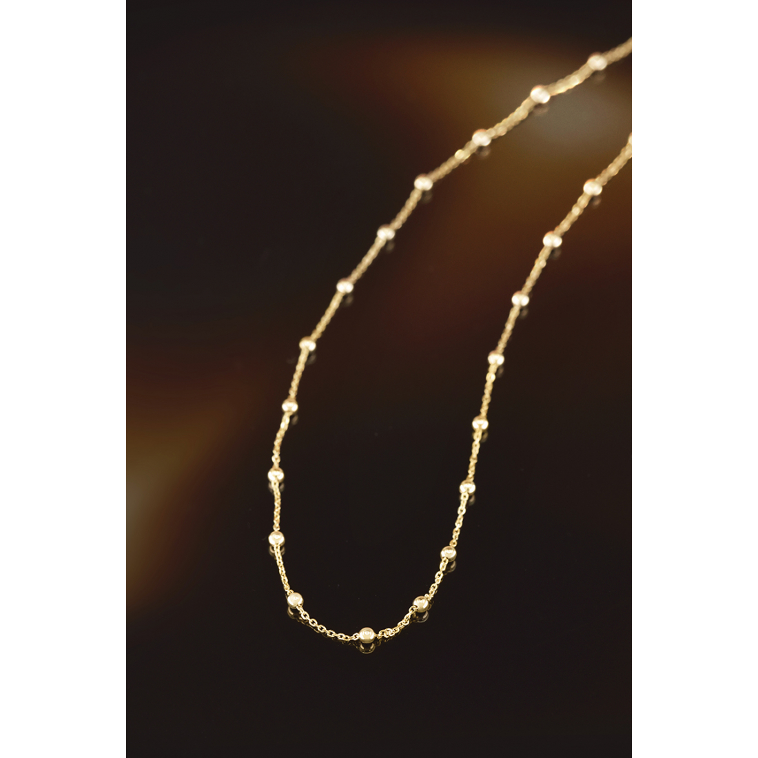 50Cm Yellow Gold Ball Chain (375/1000)