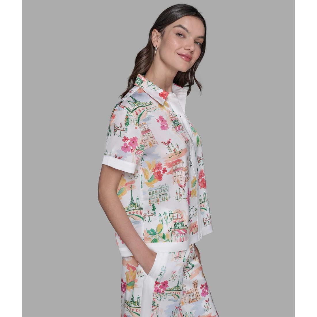 Chemise à manches courtes 'Silky Camp' pour Femmes