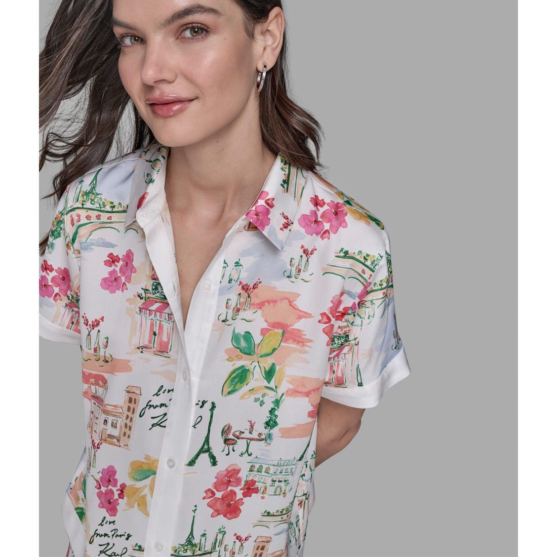 Chemise à manches courtes 'Silky Camp' pour Femmes