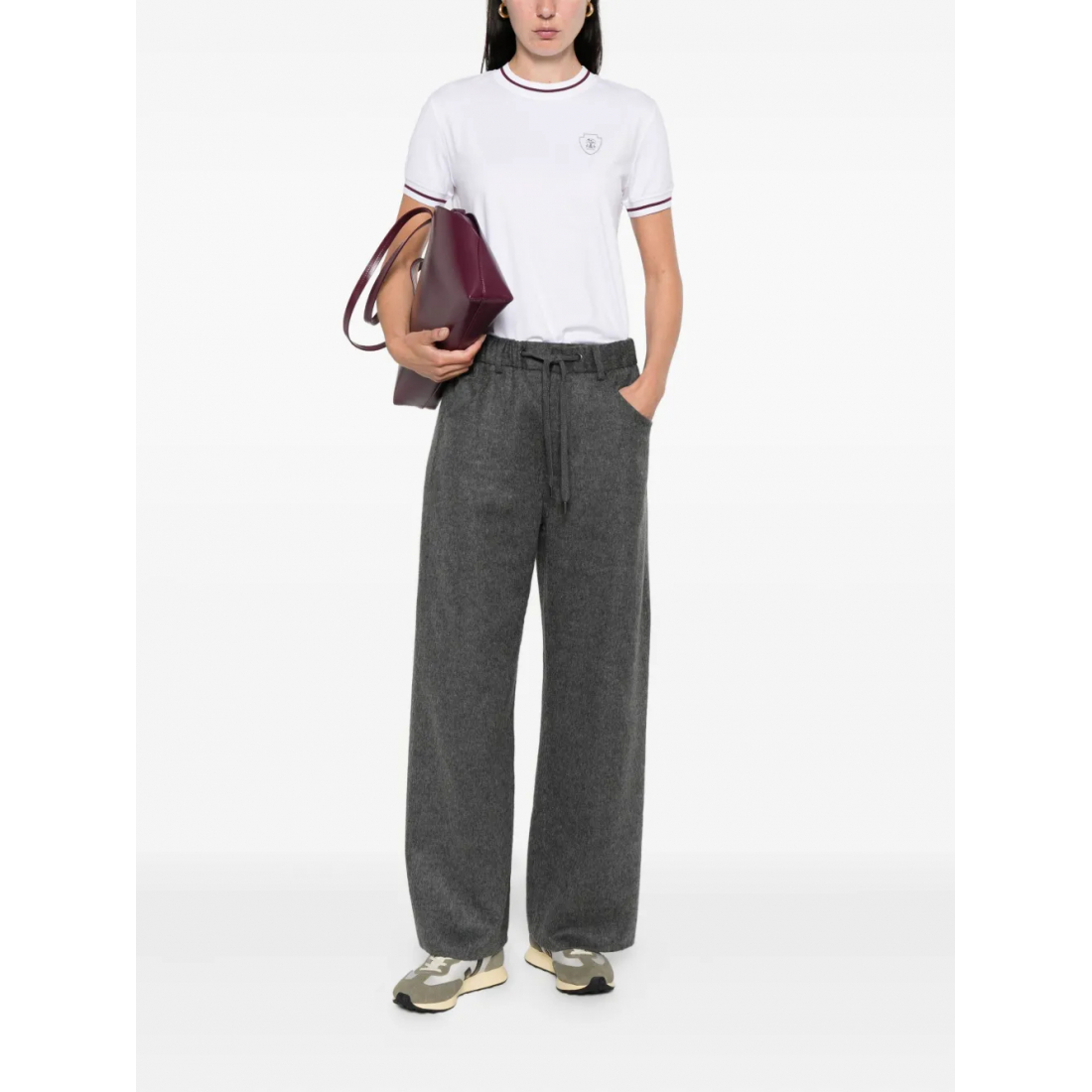 T-shirt 'Embroidered-Detail' pour Femmes