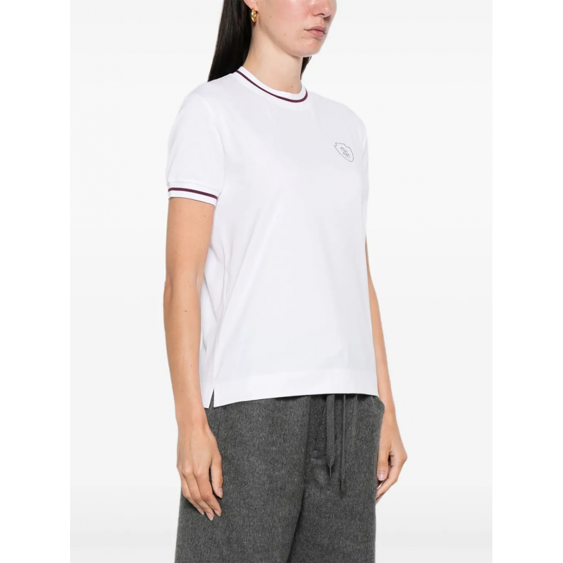 T-shirt 'Embroidered-Detail' pour Femmes