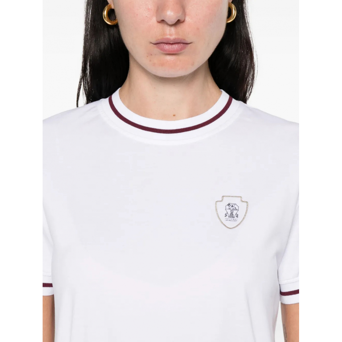 T-shirt 'Embroidered-Detail' pour Femmes