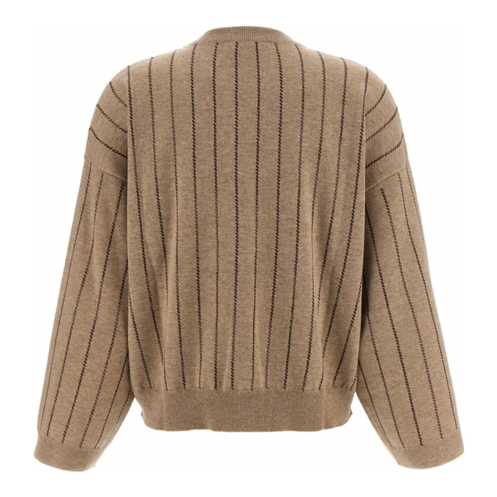 Pull en cachemire 'Sequin-Striped' pour Femmes