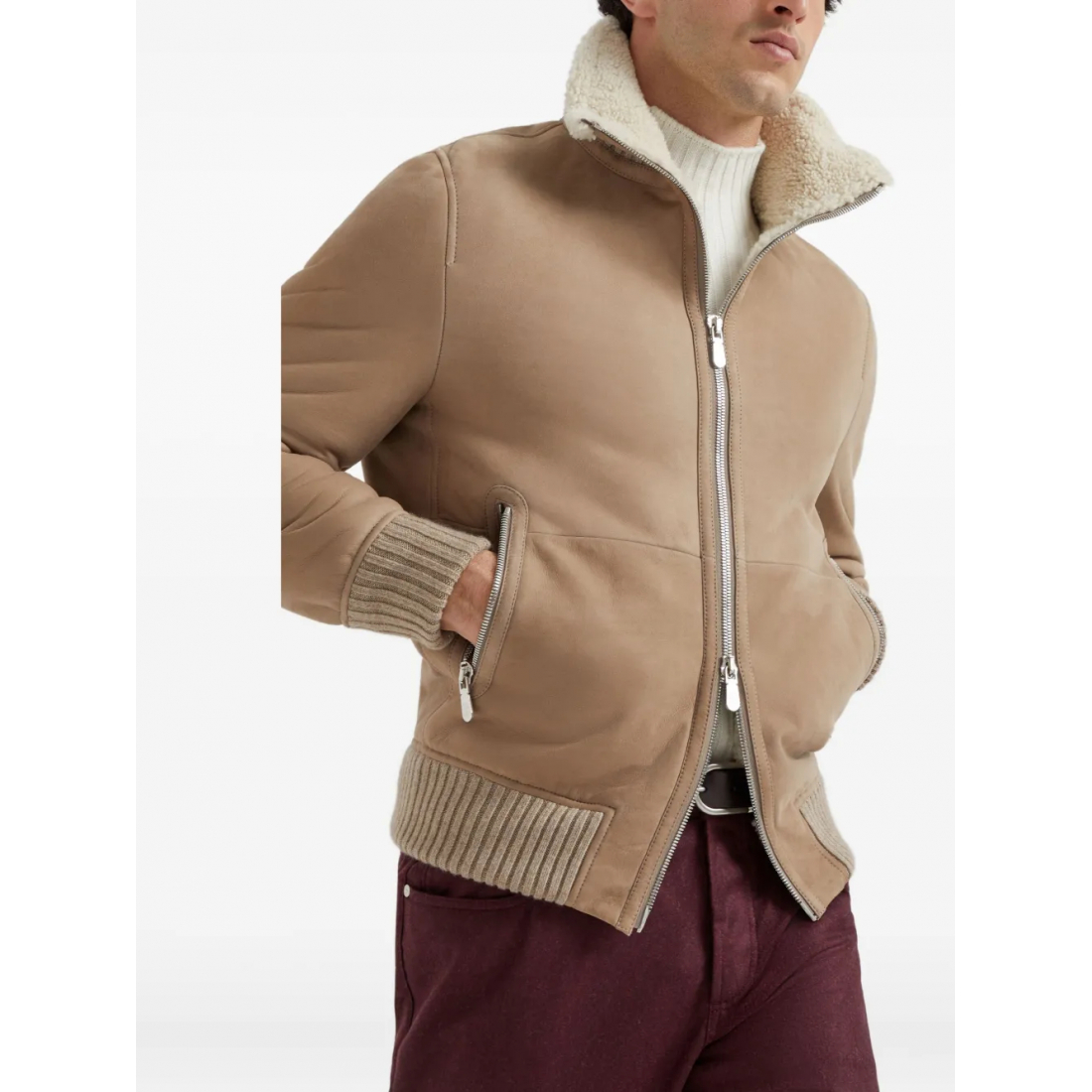 Veste de Survêtement 'Shearling-Collared' pour Hommes