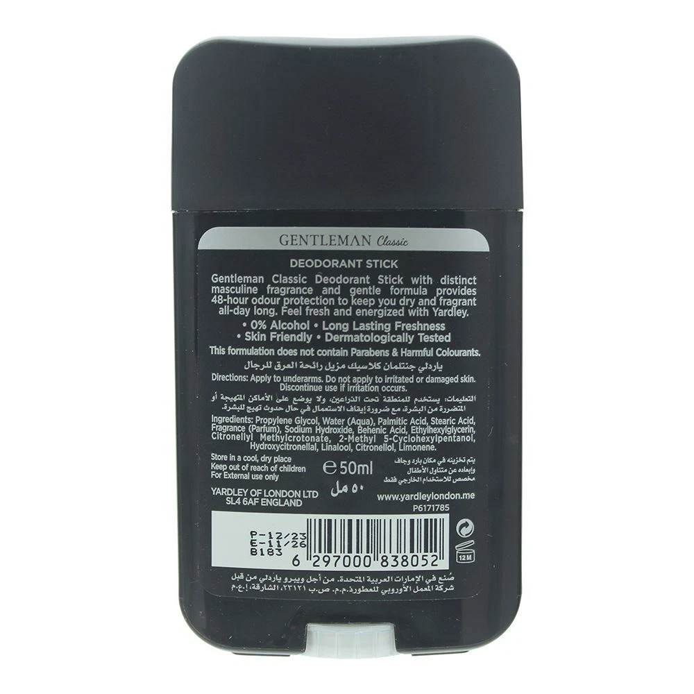 Déodorant Stick 'Gentleman Classic' - 50 ml