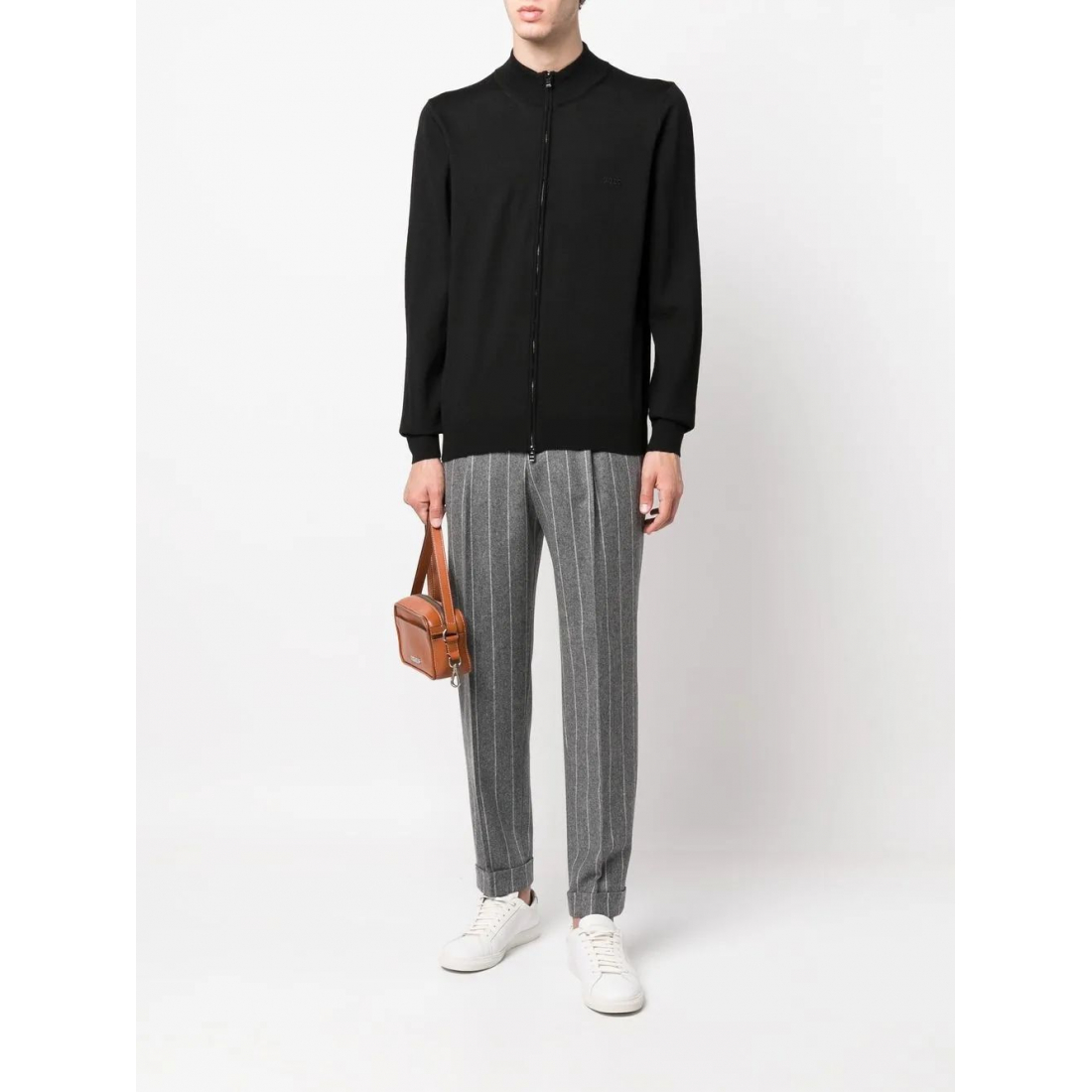 Men's 'Fine-Knit Zip-Up' Cardigan