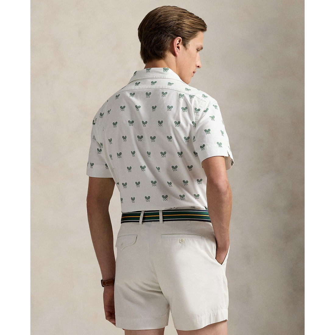 Men's 'Classic-Fit Racquet-Print Oxford' Shirt