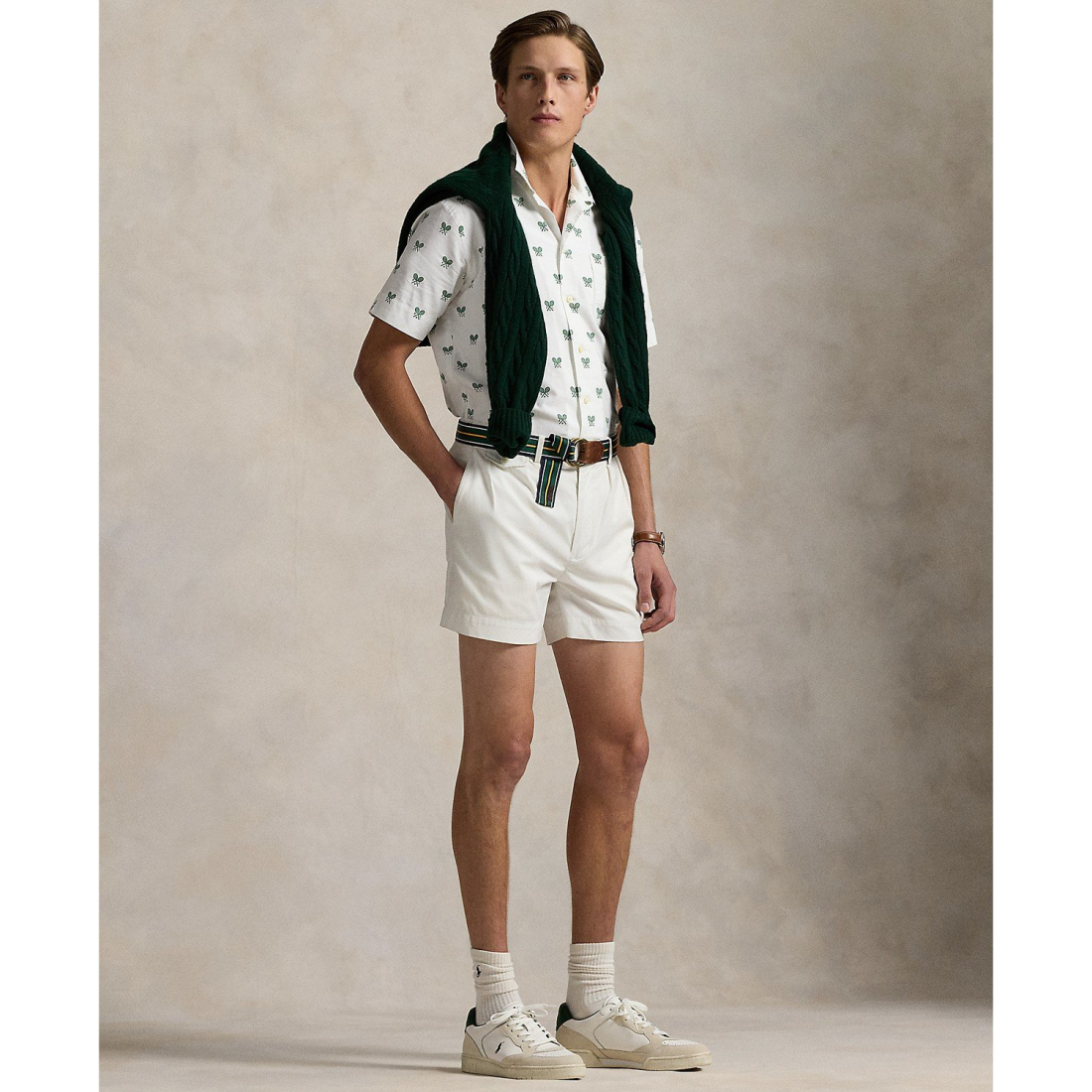 Men's 'Classic-Fit Racquet-Print Oxford' Shirt