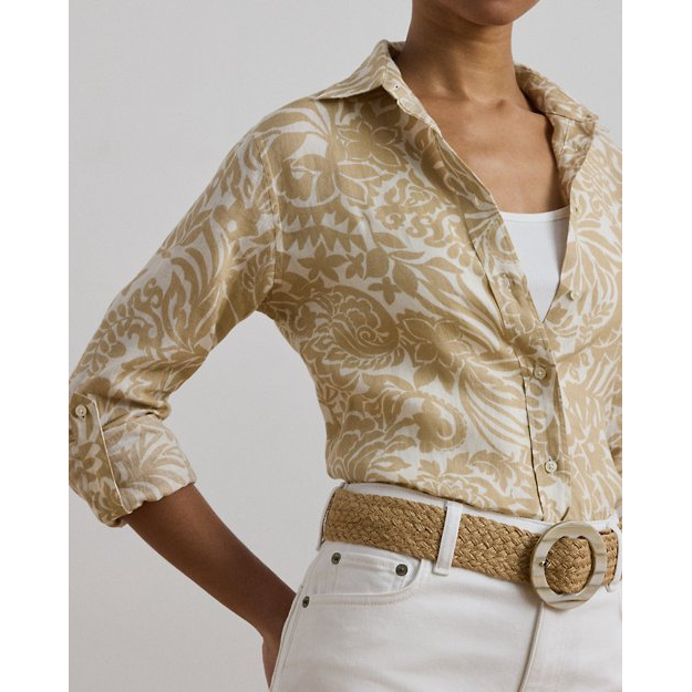 Women's 'Relaxed Fit Floral' Long Sleeve Blouse