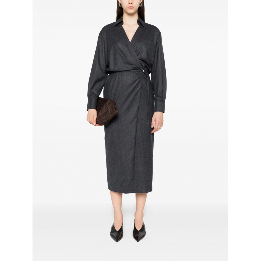 Robe Midi 'Wrap-Effect' pour Femmes