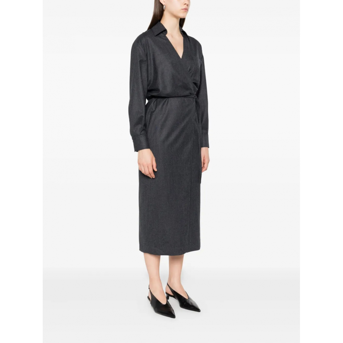 Robe Midi 'Wrap-Effect' pour Femmes