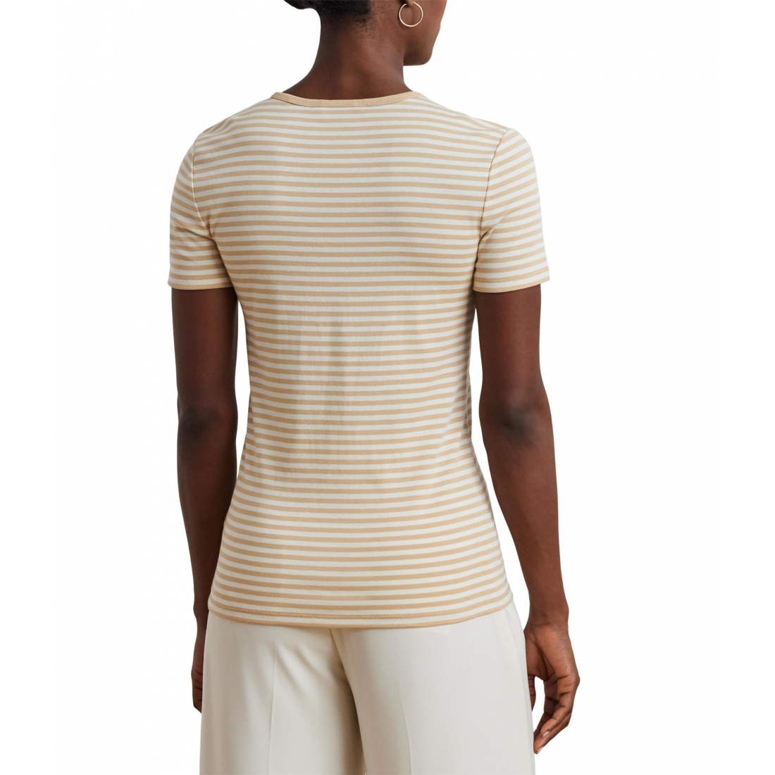 Women's 'Striped Stretch Crewneck' T-Shirt