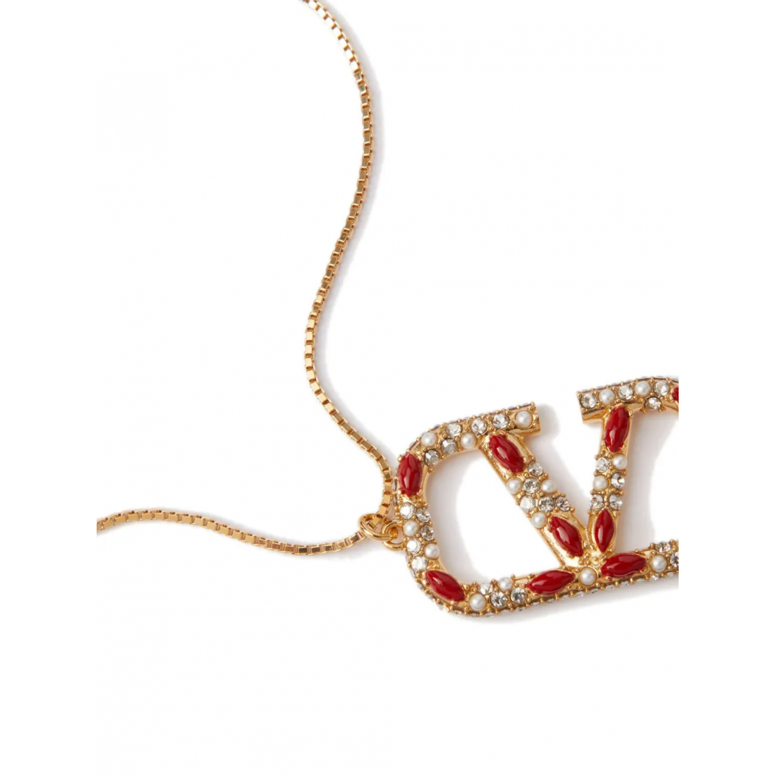 Collier 'VLogo Signature Crystal-Embellished' pour Femmes