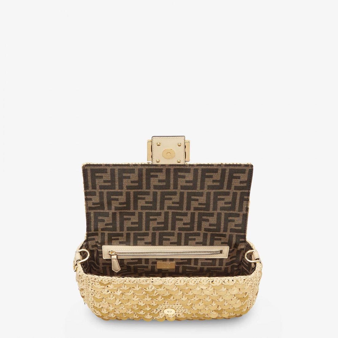 Sac Baguette 'Macramé With Gold Sequins' pour Femmes