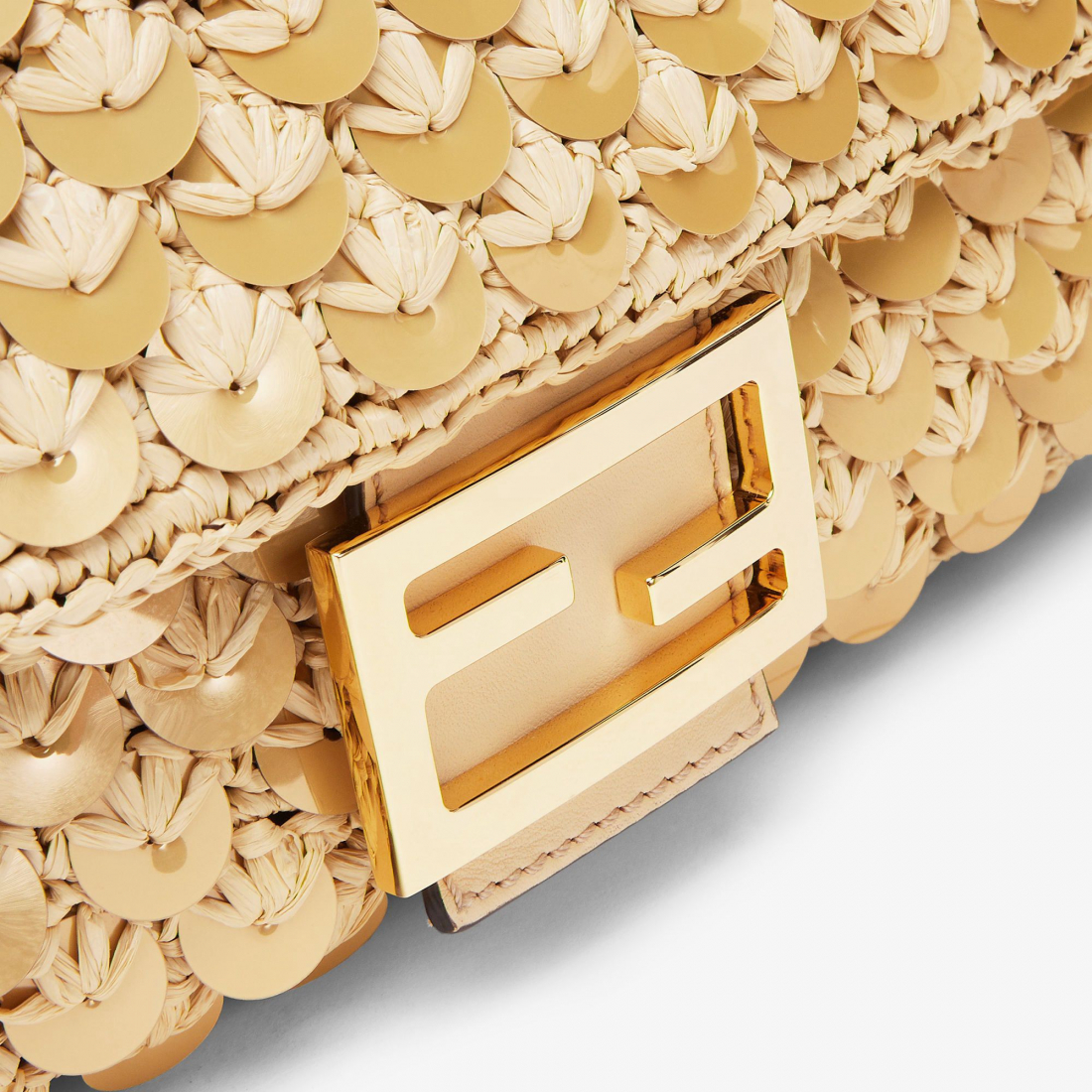 Sac Baguette 'Macramé With Gold Sequins' pour Femmes