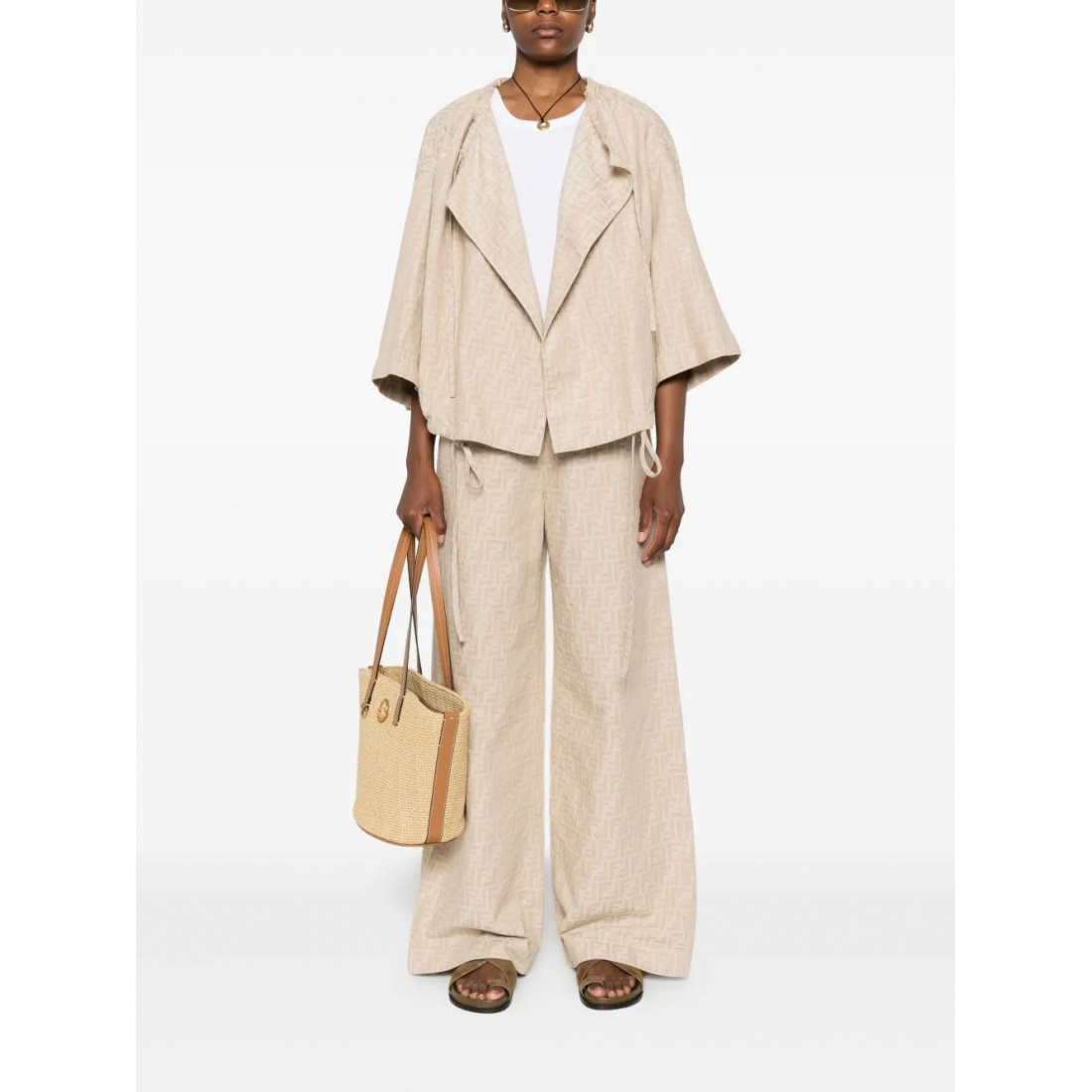 Pantalon 'FF-Jacquard Elasticated-Waist' pour Femmes