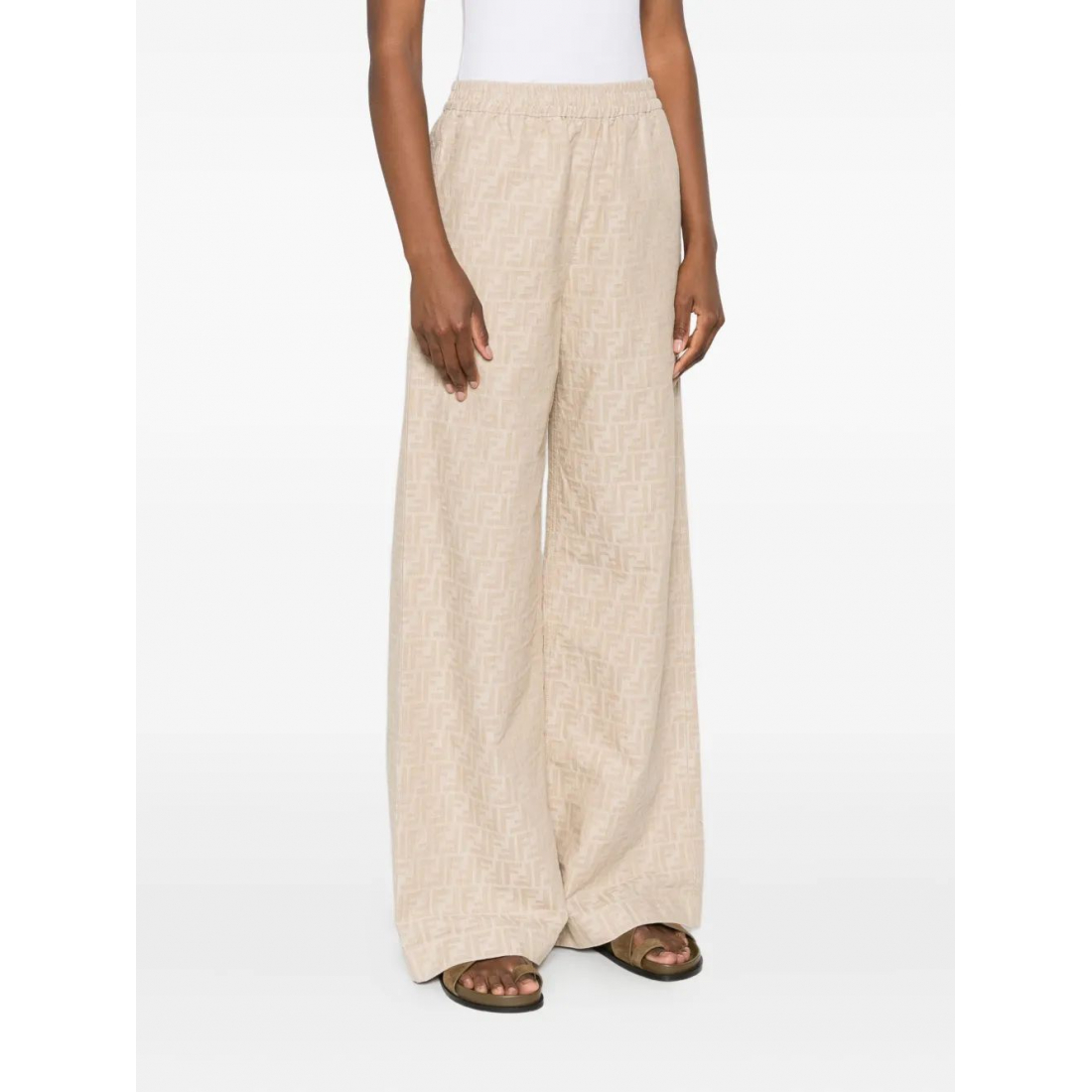 Pantalon 'FF-Jacquard Elasticated-Waist' pour Femmes