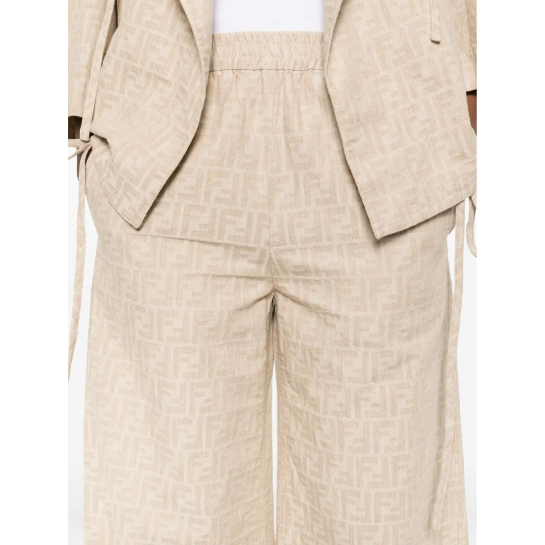 Pantalon 'FF-Jacquard Elasticated-Waist' pour Femmes