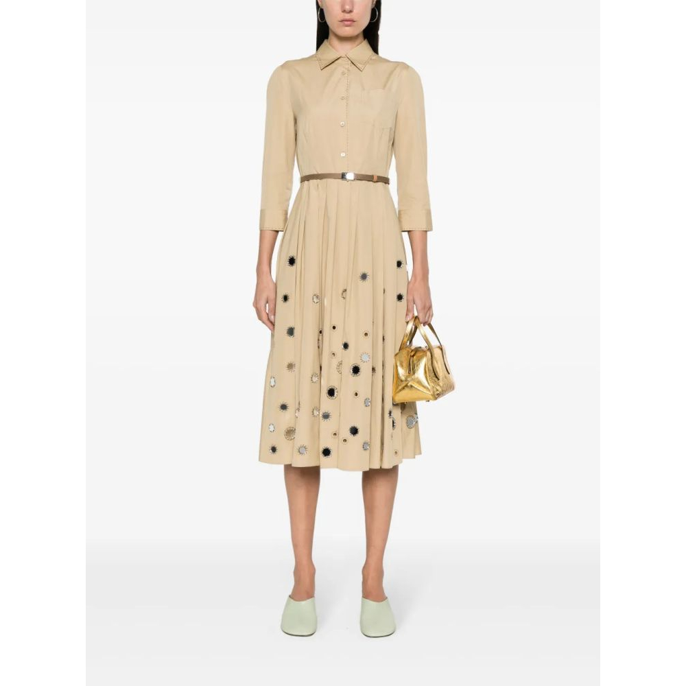 Women's 'Mirror Embellished Belted' Midi Dress