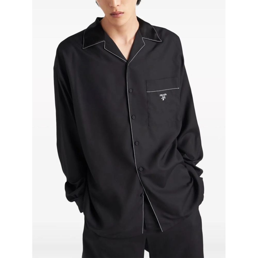 Men's 'Contrast-Trim' Pajama Shirt