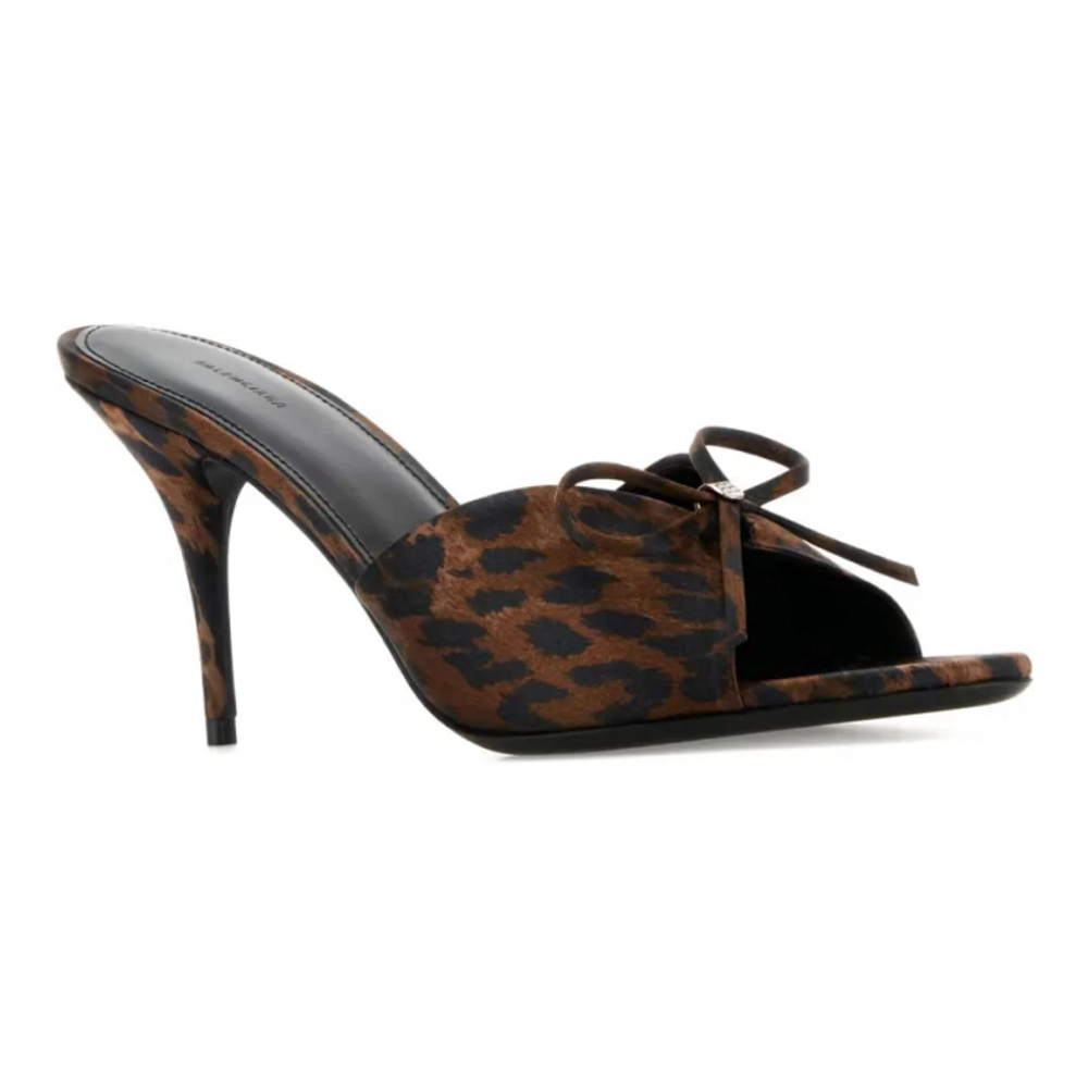 Mules à talon 'Leopard-Print' pour Femmes