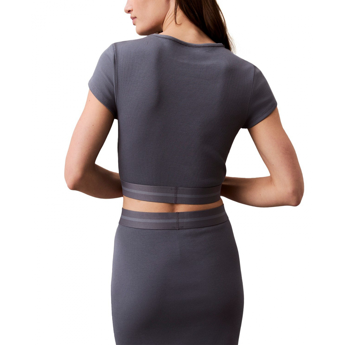 T-Shirt court 'Ribbed' pour Femmes