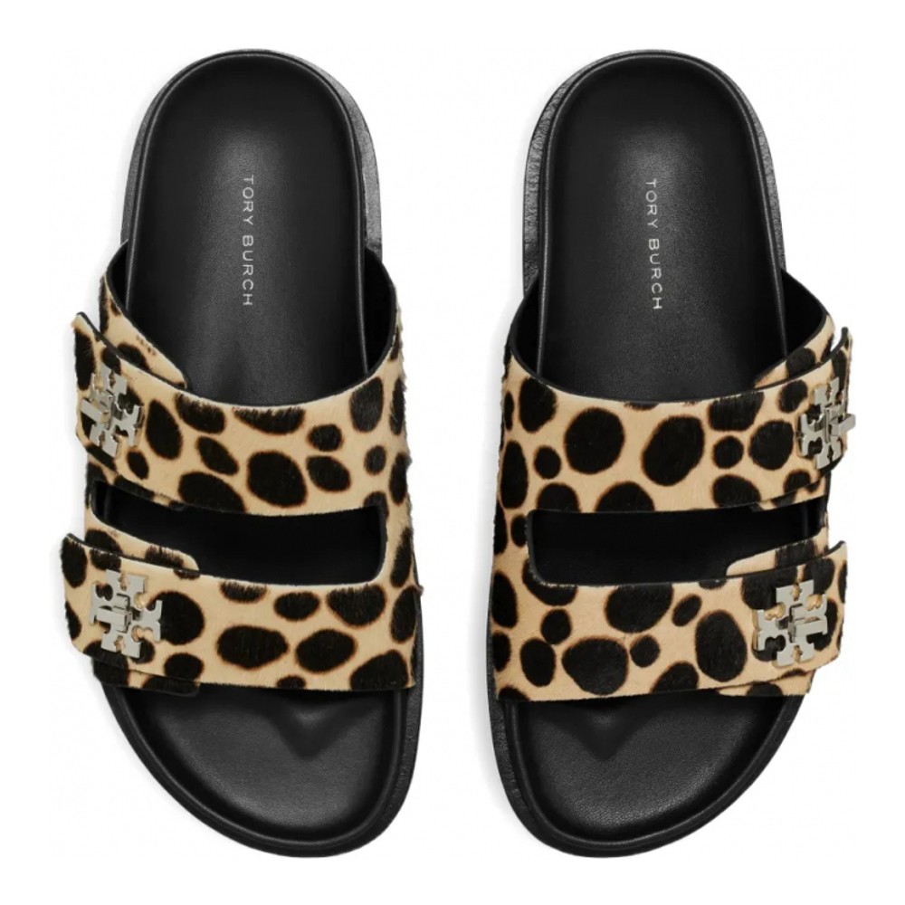 Sandales plates 'Turnlock Sport Leopard-Print' pour Femmes