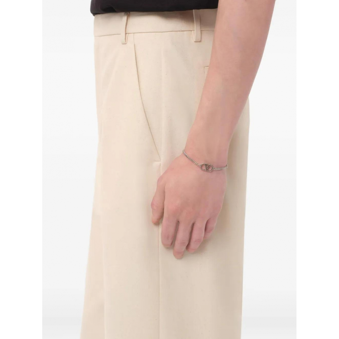 Men's 'Logo Plaque Chain' Bracelet