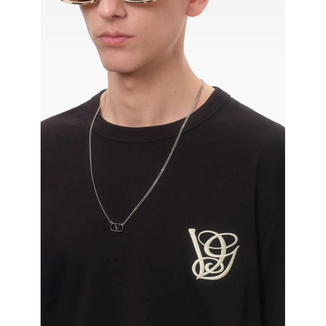 Men's 'Logo-Plaque' Necklace