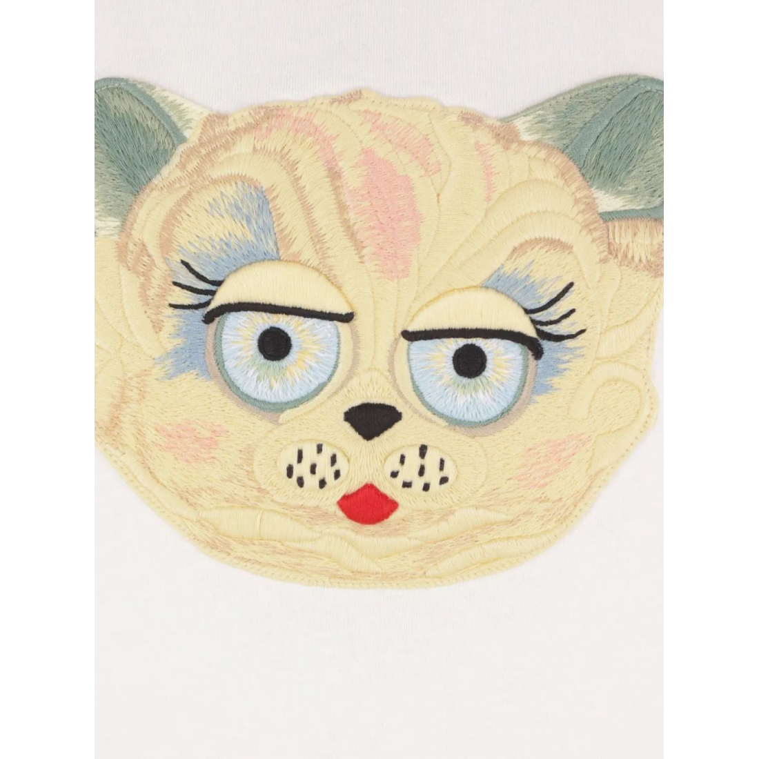 T-shirt 'Cat-Face Patch' pour Femmes