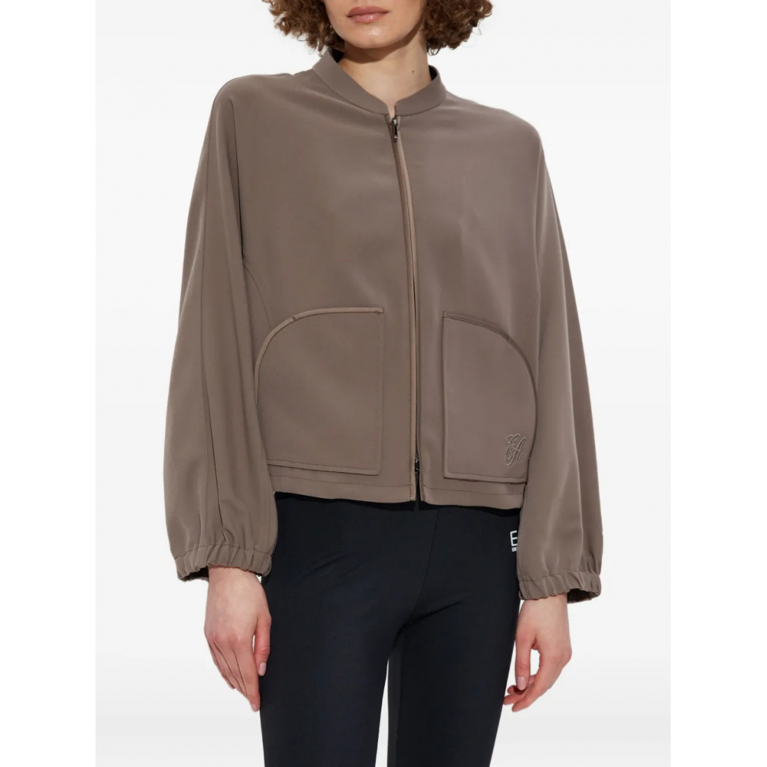 Blouson bomber 'Embroidered-Logo' pour Femmes