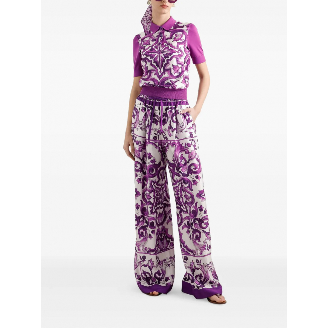 Pantalon 'All-Over Maiolica' pour Femmes