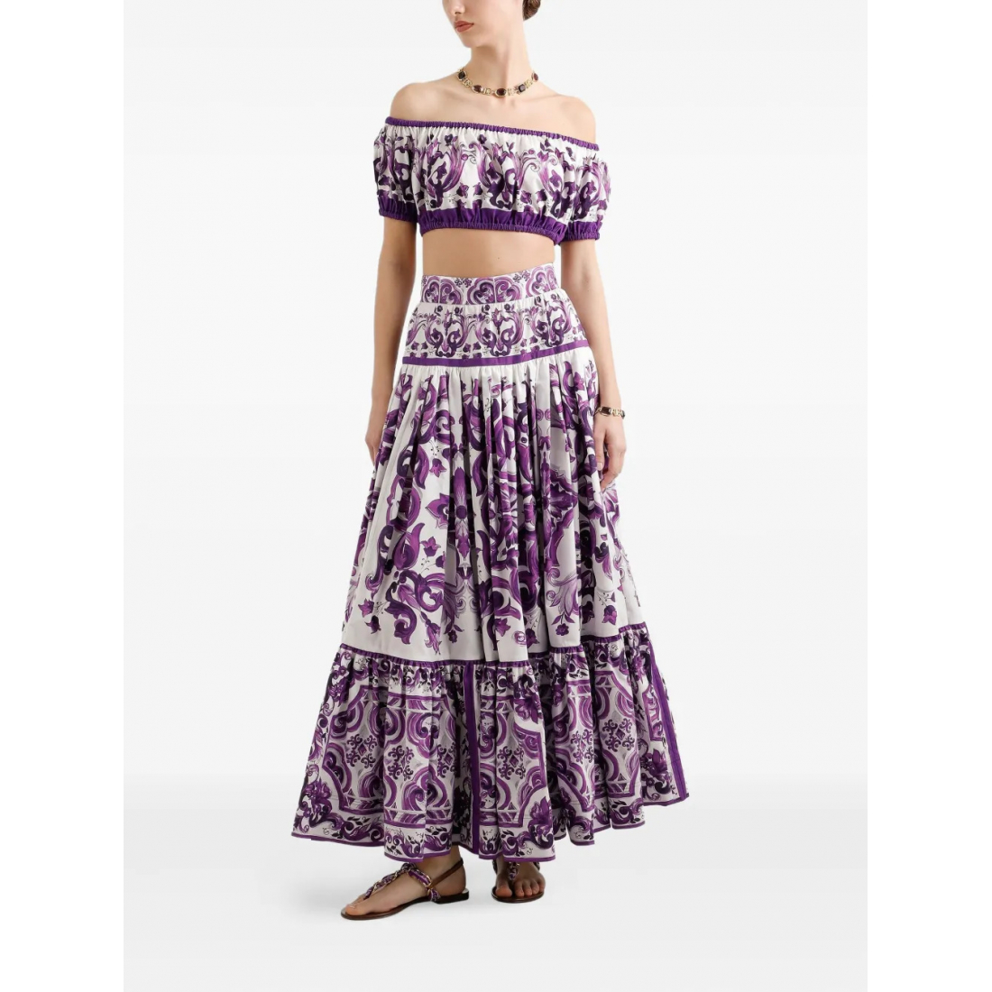 Jupe Maxi 'Majolica-Print' pour Femmes