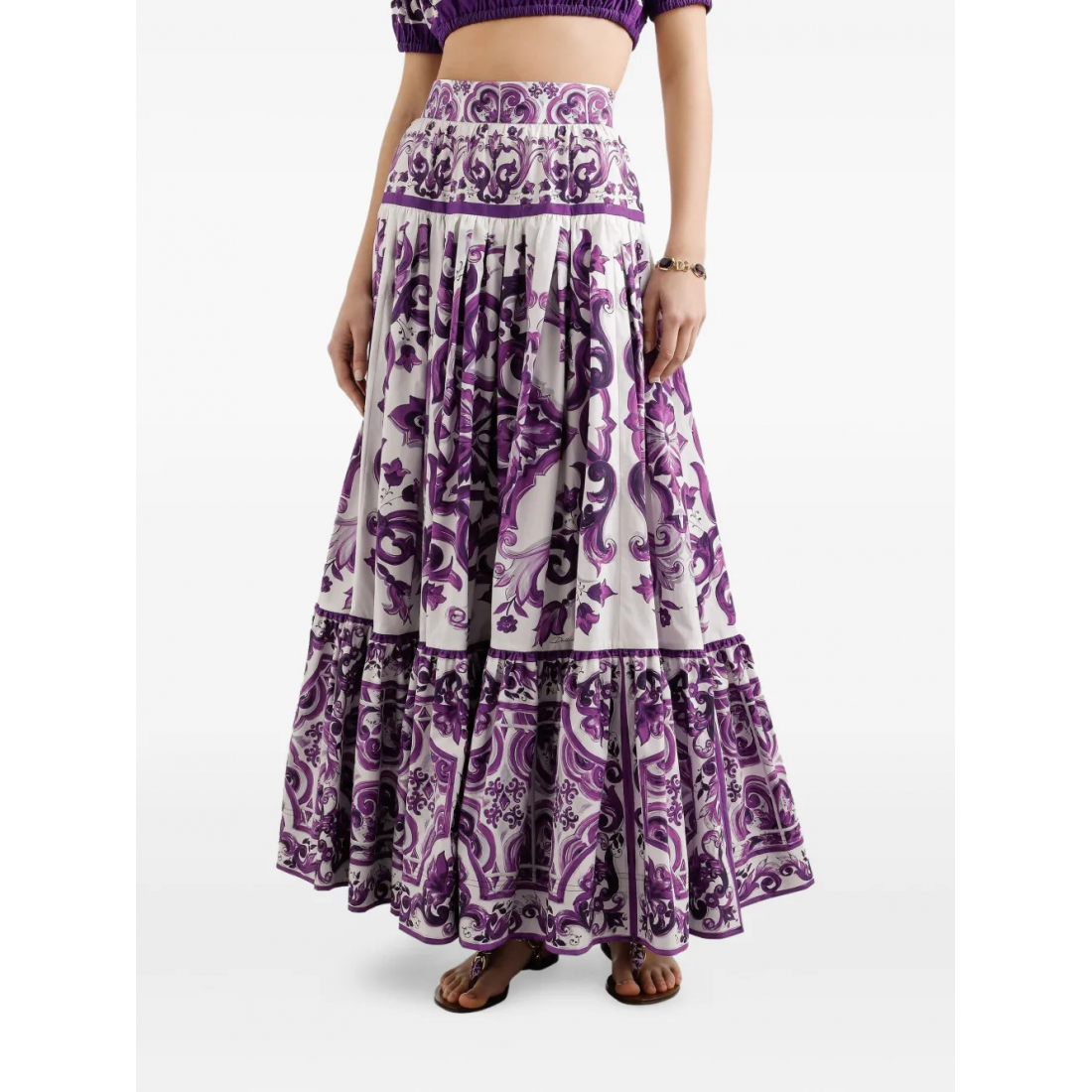 Jupe Maxi 'Majolica-Print' pour Femmes